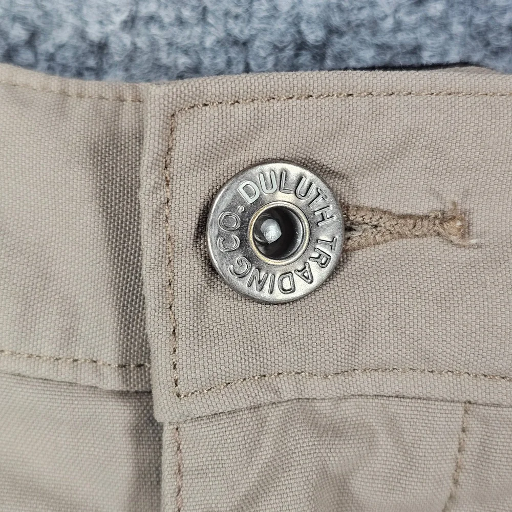 Duluth Trading Co Dry on the Fly Cargo Pants Mens 2XL x 27 Khaki Nylon Tech Work